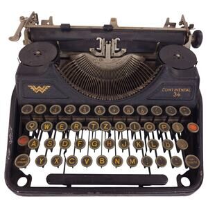 Antique 1930s Continental 34 Manual Typewriter Wanderer Werke WWII German